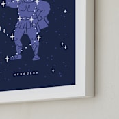 "Disney's Hercules Stars Are Born" - Art Print in Pruple by Rebecca Smith - Frame Close-up