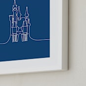 "The Castle from Disney's Cinderella" - Art Print in Midnight by Britt Mills - Frame Close-up