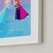 "Elsa and Anna from Disney's Frozen" - Art Print in Ice by Lori Wemple - Frame Close-up