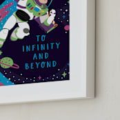 "Disney and Pixar Buzz Lightyear" - Art Print in Space by Katie Zimpel - Frame Close-up