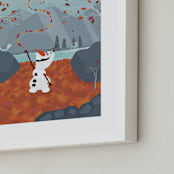 "Disney's Enchanted Forest" - Art Print in Purple Haze by Erica Krystek - Frame Close-up