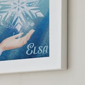 "Disney's Elsa Snow Flake" - Art Print in Ice by Leah Bisch - Frame Close-up