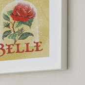 "Disney's Belle Rose" - Art Print in Golden by Leah Bisch - Frame Close-up