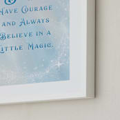 "Disney's Cinderella Magic Quote" - Art Print in Blue by Leah Bisch - Frame Close-up