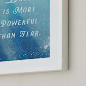 "Disney's Elsa Love Quote" - Art Print in Ice by Leah Bisch - Frame Close-up