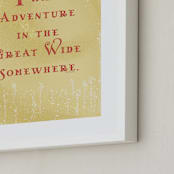 "Disney's Belle Adventure Quote" - Art Print in Golden by Leah Bisch - Frame Close-up