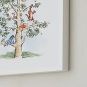 "Disney's Winnie The Pooh Tree" - Art Print in Green by Emma Adams - Frame Close-up
