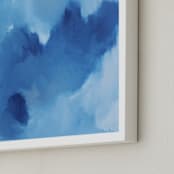"Blue Drift" - Art Print in Cobalt Blue by Megan Kelley - Frame Close-up