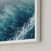 "Marbled Wake" - Art Print in Ocean Blue by studio SYLVO - Frame Close-up