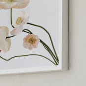"Poppies II" - Art Print in Stem by Blustery August - Frame Close-up