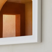 "Day to Day 1" - Art Print in Warm Peachy Yellow by Lisa Sundin - Frame Close-up