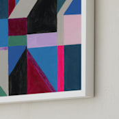 "Line of Site" - Art Print in Magenta by Christina Flowers - Frame Close-up