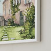 "French Country Cottage" - Art Print in Countryside by Kitty Mitchell - Frame Close-up