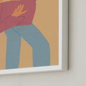 "Stretch 1" - Art Print in Burgundy by Elliot Stokes - Frame Close-up