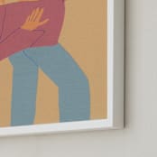 "Stretch 1" - Art Print in Burgundy by Elliot Stokes - Frame Close-up
