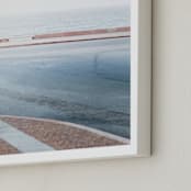 "The distant horizon" - Art Print in Frozen blue by Lucia Coppola - Frame Close-up