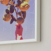 "Lemon Dreaming" - Art Print in Melbourne Periwinkle by Jiny He - Frame Close-up
