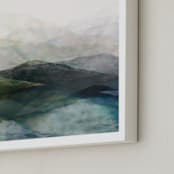 "Finding Balance No.2" - Art Print in Emerald by Karen Kardatzke - Frame Close-up