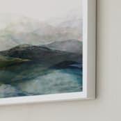 "Finding Balance No.2" - Art Print in Emerald by Karen Kardatzke - Frame Close-up