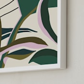 "Botanic" - Art Print in emerald by Anastasia Makarova - Frame Close-up