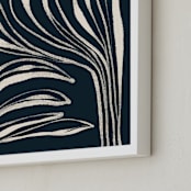 "Navy Botanical #1" - Art Print in Midnight by ALICIA BOCK - Frame Close-up