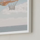 "Hit Me With Your Best Shot" - Art Print in Beachy Blue by Summer Strauch - Frame Close-up