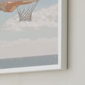 "Hit Me With Your Best Shot" - Art Print in Beachy Blue by Summer Strauch - Frame Close-up