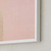 "A Balanced Arch II" - Art Print in Creamy Pink by Lisa Sundin - Frame Close-up