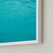 "Reset I" - Art Print in Aqua Blue by Irene Suchocki - Frame Close-up