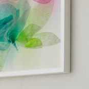 "A Floral Dream I" - Art Print in Fuchsia by Karen Kardatzke - Frame Close-up