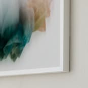 "Coffee Filtered Light" - Art Print in teal by Karen Kardatzke - Frame Close-up