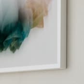 "Coffee Filtered Light" - Art Print in teal by Karen Kardatzke - Frame Close-up