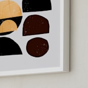 "shapeism" - Art Print in Deep Maroon by Alicia Abla - Frame Close-up