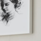 "Rebecca" - Art Print in Black & White by Jess Blazejewski - Frame Close-up