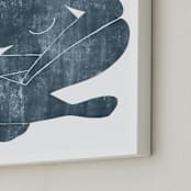 "She Was Home" - Art Print in Navy by Naava Katz - Frame Close-up