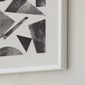"Paper Geometry II" - Art Print in Charcoal Grey by Alisa Galitsyna - Frame Close-up