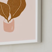 "LEIA" - Art Print in Earth by Alex Roda - Frame Close-up