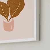 "LEIA" - Art Print in Earth by Alex Roda - Frame Close-up