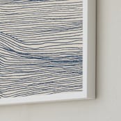 "Rolling Waves II" - Art Print in Deep Ocean by Jayne Alfieri - Frame Close-up