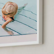 "floppy hat" - Art Print in Poolside Blue by Alicia Abla - Frame Close-up
