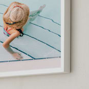 "floppy hat" - Art Print in Poolside Blue by Alicia Abla - Frame Close-up