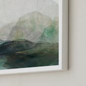 "Finding Balance No. 1" - Art Print in Emerald by Karen Kardatzke - Frame Close-up