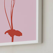 "Flower II" - Art Print in Blush by letterfix - Frame Close-up