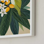 "Loquat" - Art Print in Chartreuse by Jessie Burch - Frame Close-up