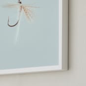 "Soft Hackle" - Art Print in Freshwater Blue by Andrew McClintock - Frame Close-up