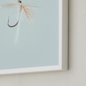 "Soft Hackle" - Art Print in Freshwater Blue by Andrew McClintock - Frame Close-up