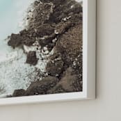 "Lava Rock" - Art Print in Turquoise Natural by Lisa Moore - Frame Close-up
