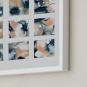 "Sunsets" - Art Print in Indigo by LeAnne Roberts - Frame Close-up