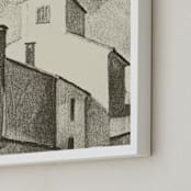 "Casine" - Art Print in Antique Beige by M.E.Segantini - Frame Close-up