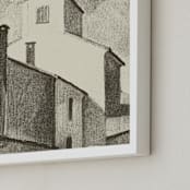 "Casine" - Art Print in Antique Beige by M.E.Segantini - Frame Close-up